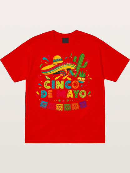 Cinco De Mayo Fiesta Art Cotton T-shirt