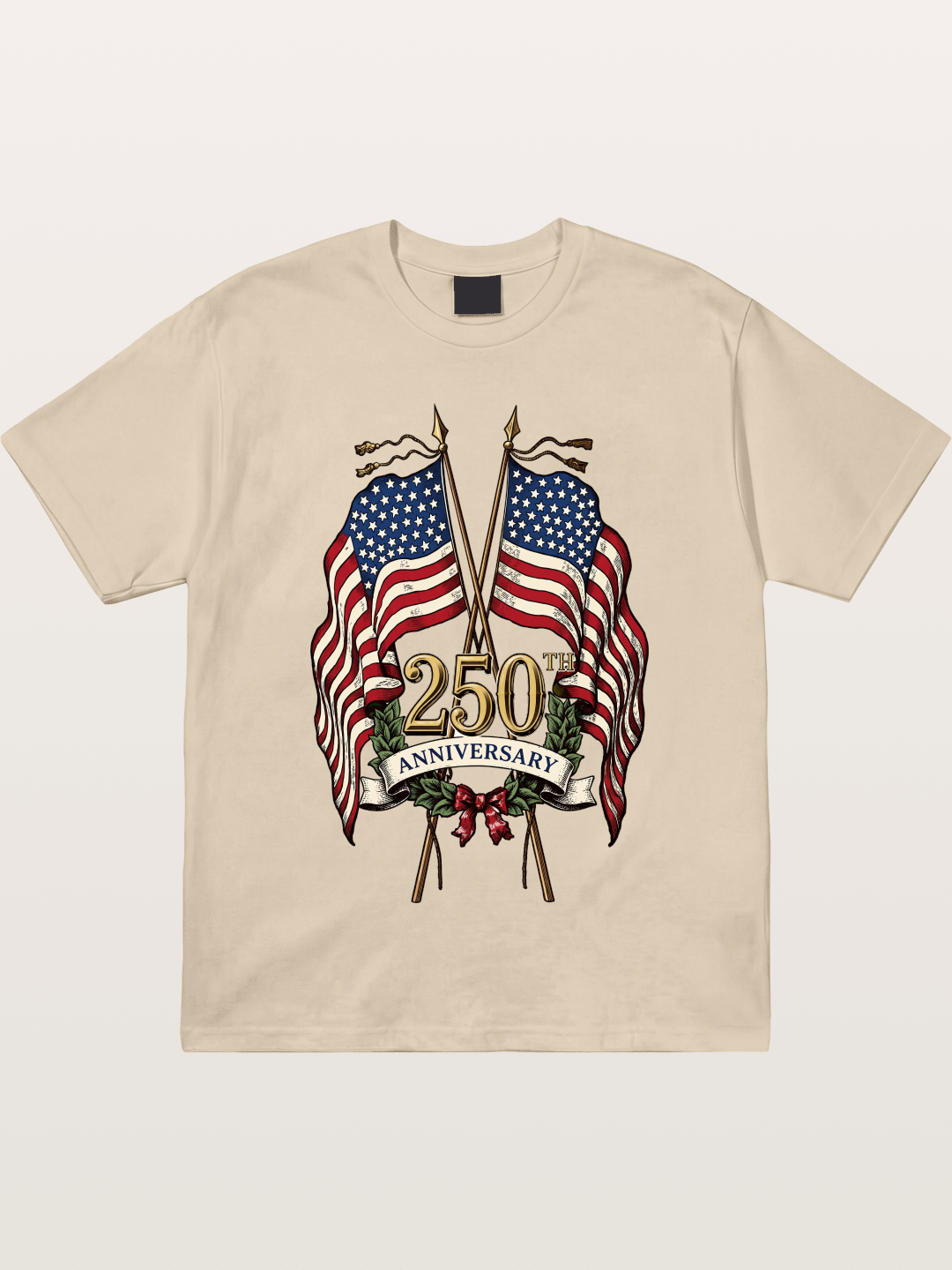 US Flags Anniversary Poster Gildan T-shirt