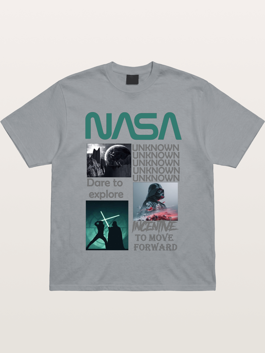 Space Sci-Fi NASA Star Wars Collage Gildan T-shirt