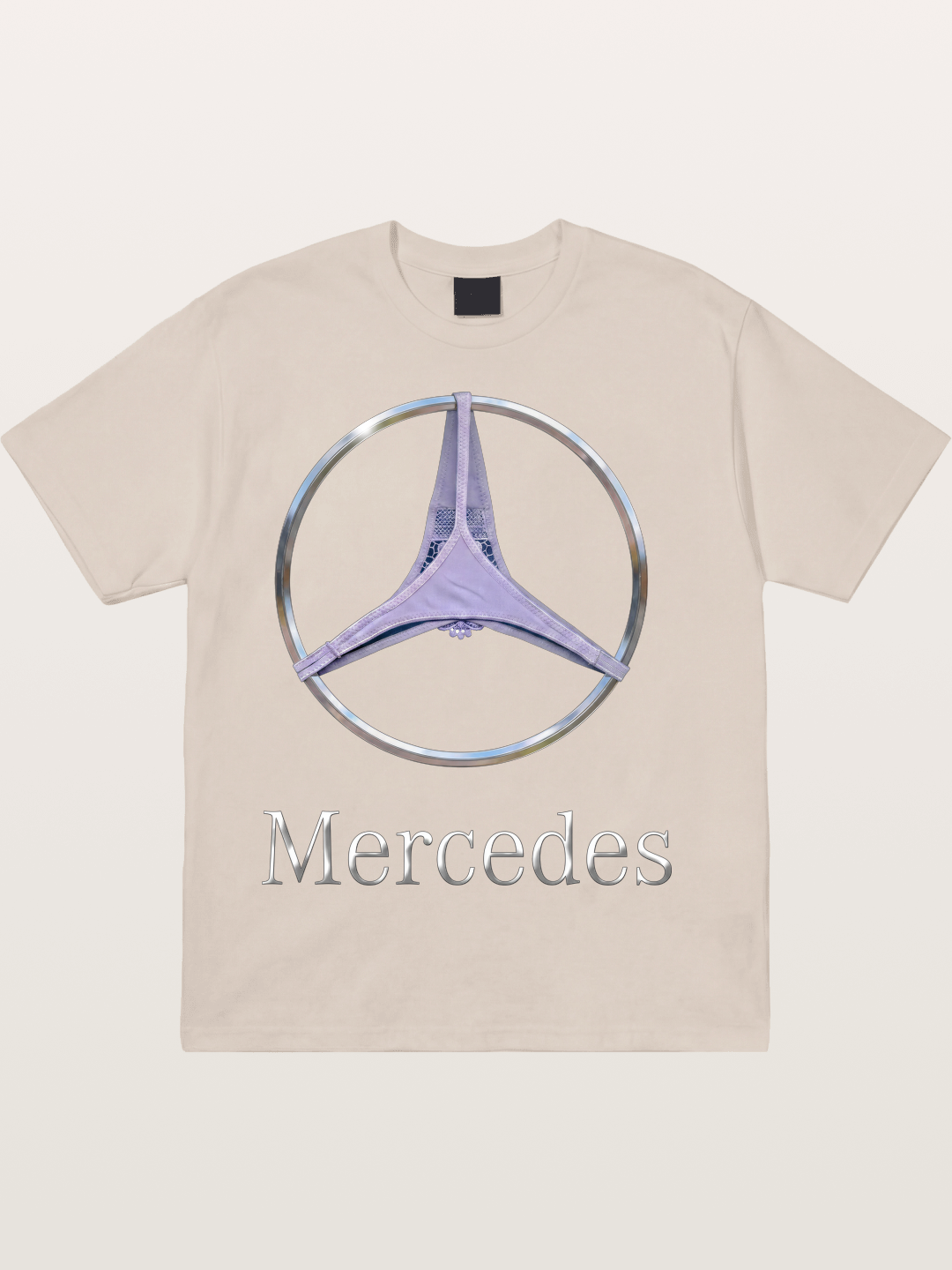 Mercedes Logo Thong Print Cotton T-shirt