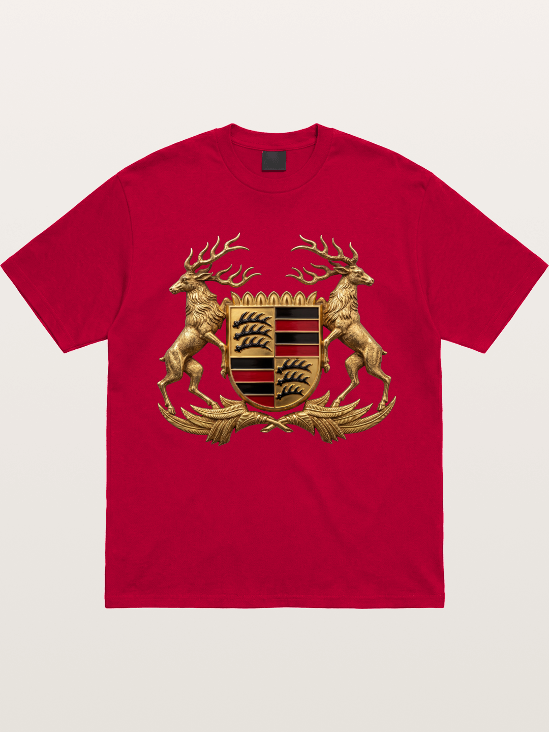 Porsche Crest Deer Artwork Gildan T-shirt
