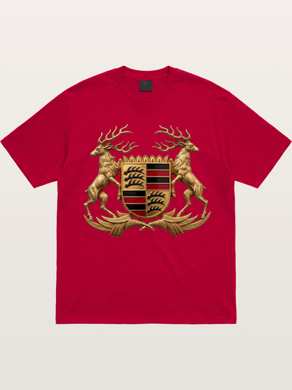 Porsche Crest Deer Artwork Gildan T-shirt