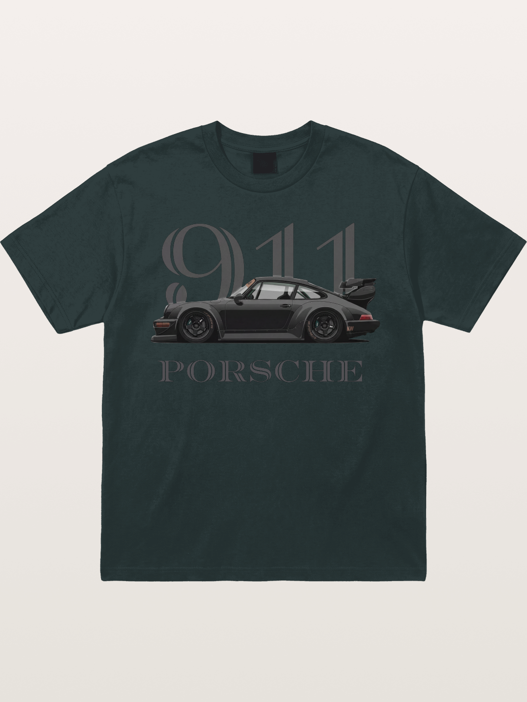 Porsche 911 Widebody Black Sports Car Gildan T-shirt