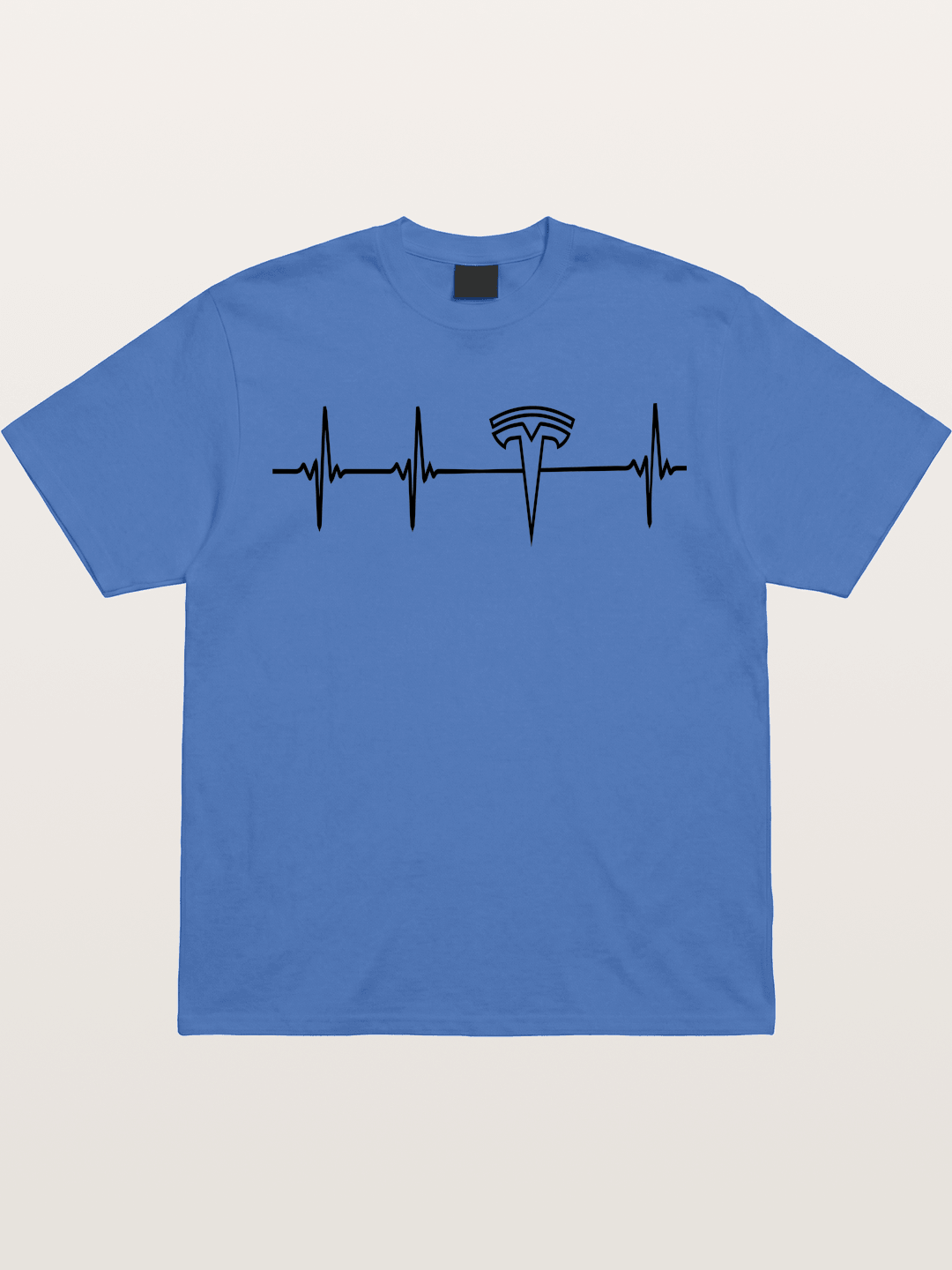 Tesla Logo Heartbeat Sticker Gildan T-shirt
