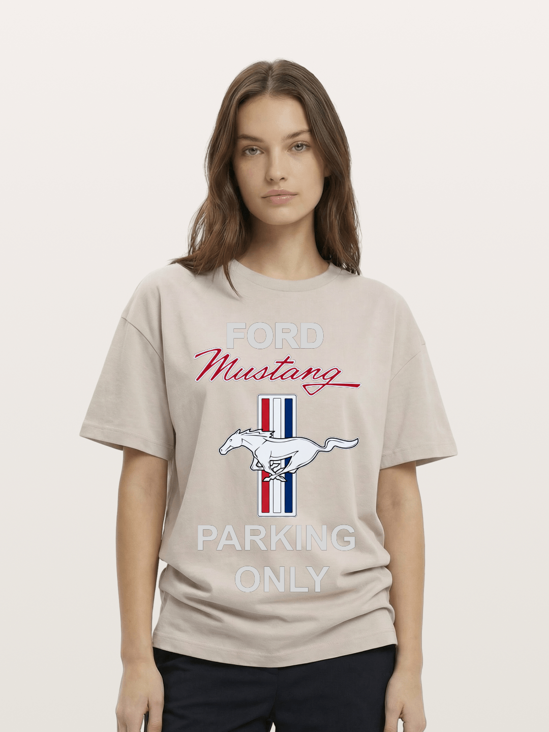 Ford Mustang Parking Only Sign Cotton T-shirt