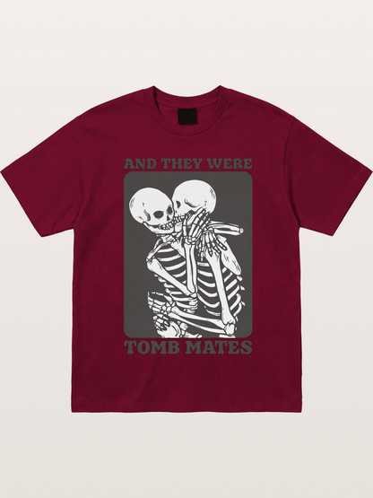 Tomb Mates Skeleton Couple Pride Gildan T-shirt
