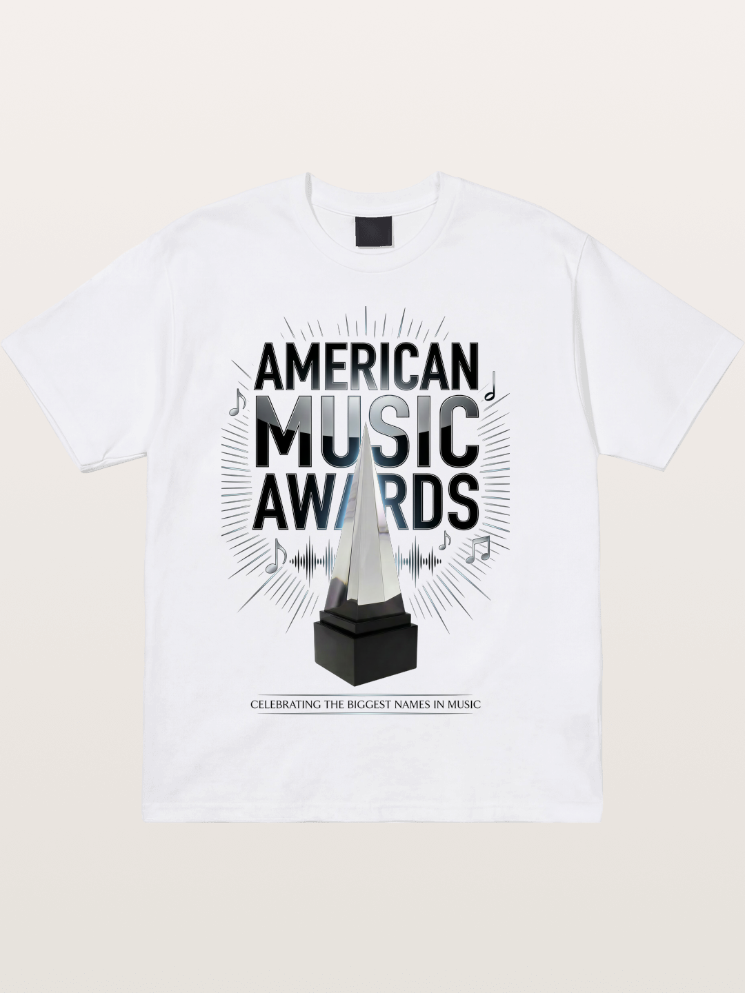 AMA Trophy Music Note Graphic Cotton T-shirt
