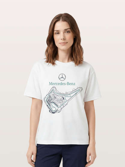 Mercedes Benz Circuit Track Graphic Cotton T-shirt