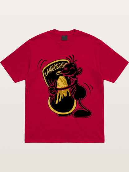 Cartoon Hugs Lamborghini Logo Gildan T-shirt