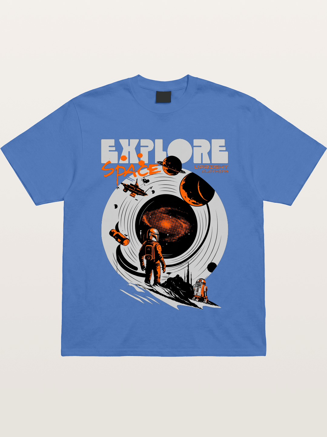 Space Explorer Astronaut Retro Sci-Fi Gildan T-shirt