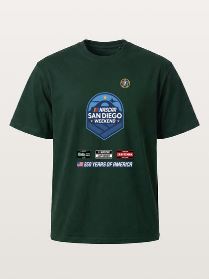 San Diego NASCAR Shield Crest Gildan T-shirt