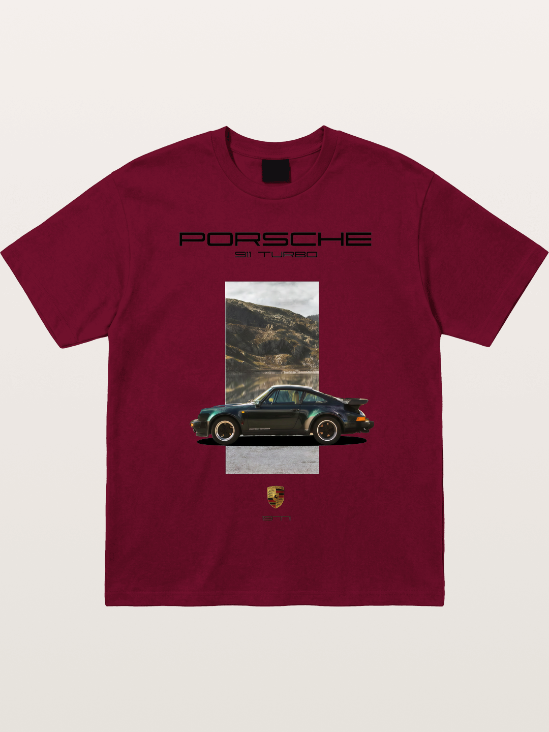 Vintage 911 Turbo Mountain Print Gildan T-shirt