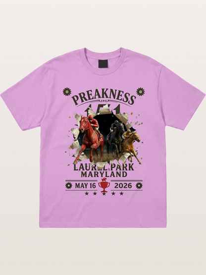 Preakness 151 Breakthrough Horse Art Gildan T-shirt