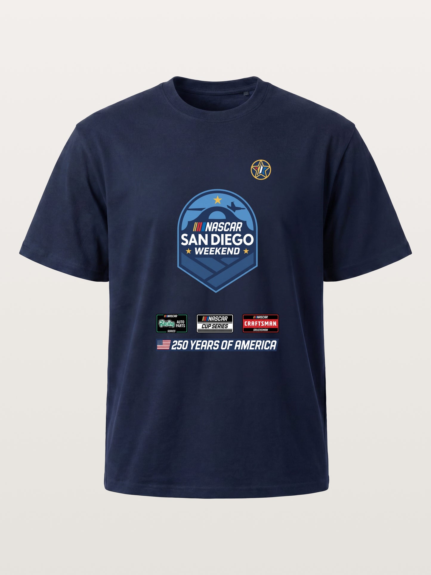 San Diego NASCAR Shield Crest Cotton T-shirt