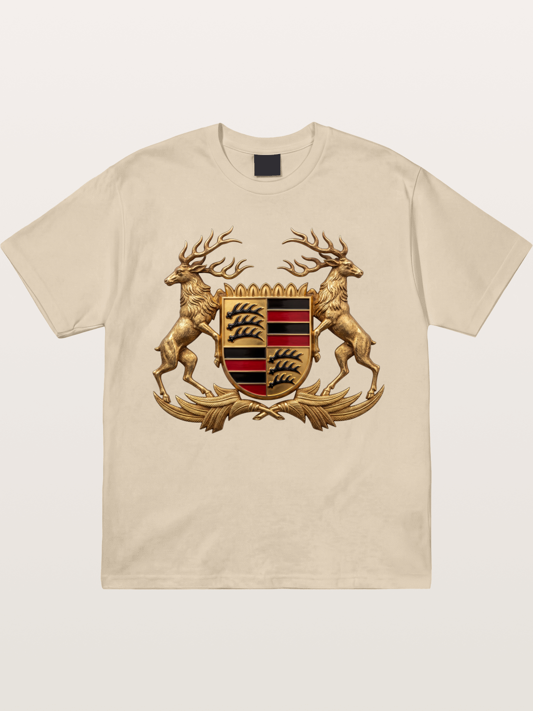 Porsche Crest Deer Artwork Gildan T-shirt