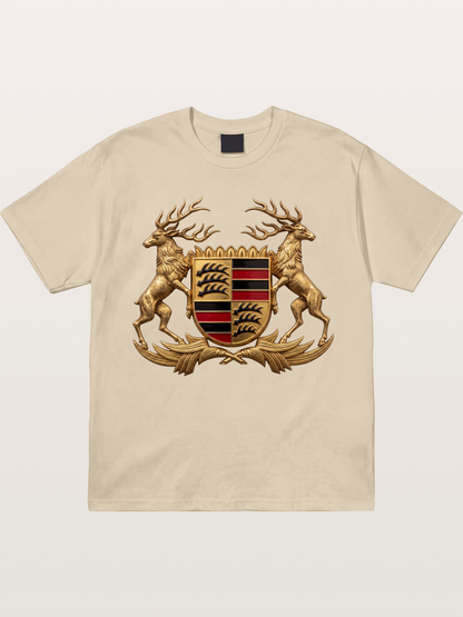 Porsche Crest Deer Artwork Gildan T-shirt