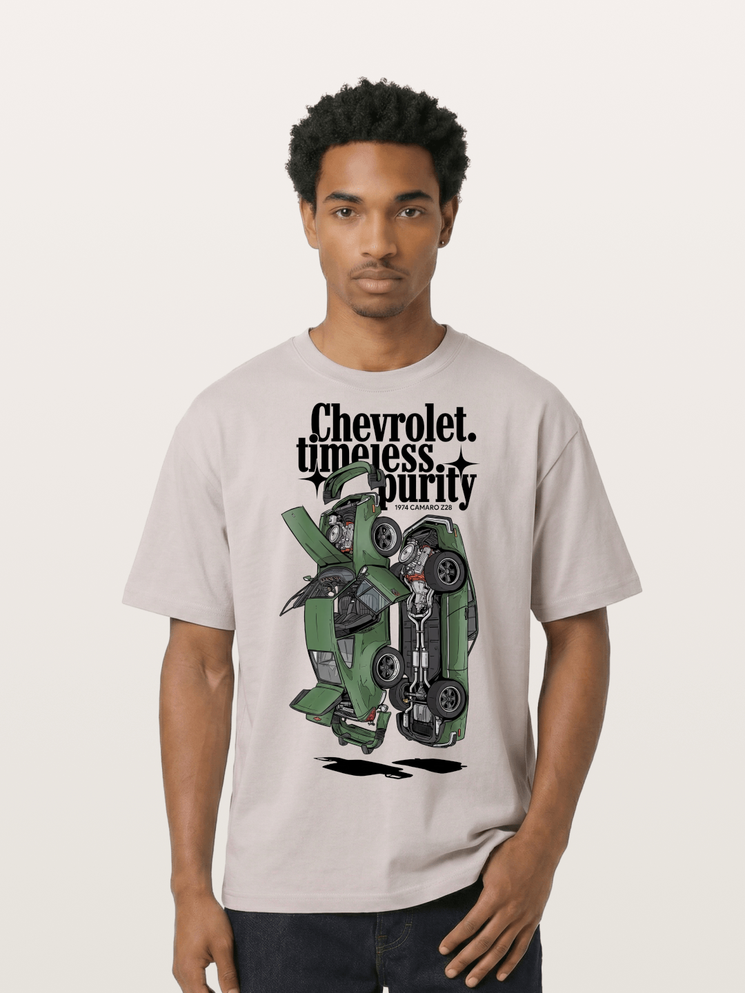 Timeless Purity Muscle Car Cotton T-shirt
