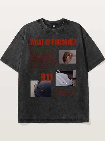 Porsche 911 Information Layout Washed T-shirt
