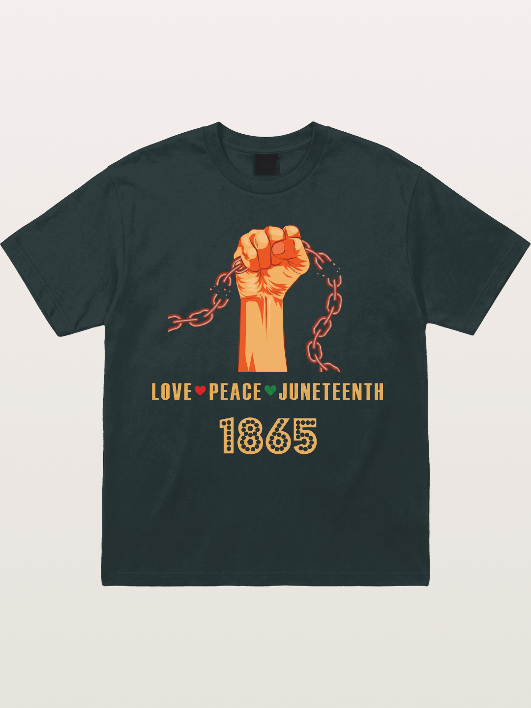 Juneteenth Love Peace Fist Gildan T-shirt