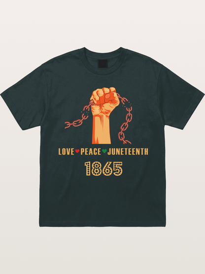 Juneteenth Love Peace Fist Gildan T-shirt