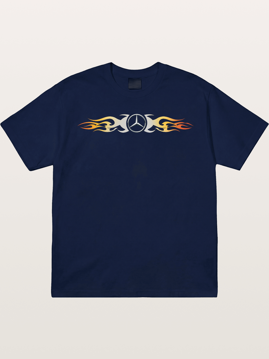 Mercedes Star Flame Stripe Gildan T-shirt