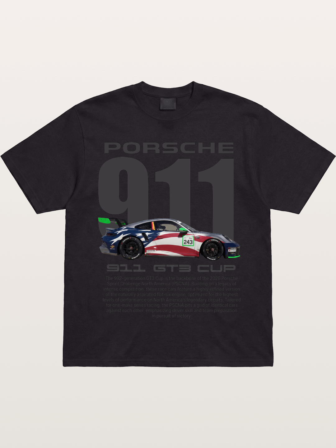 Porsche 911 GT3 Cup American Colors Gildan T-shirt