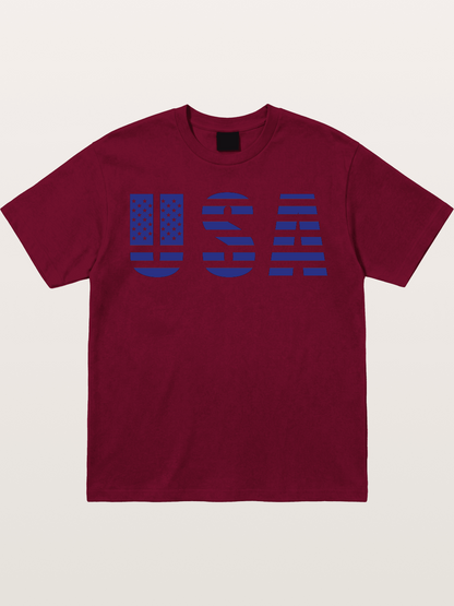 Blue Tone USA American Flag Gildan T-shirt