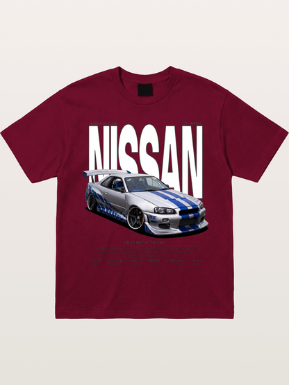 Nissan Skyline GT-R R34 Poster Gildan T-shirt