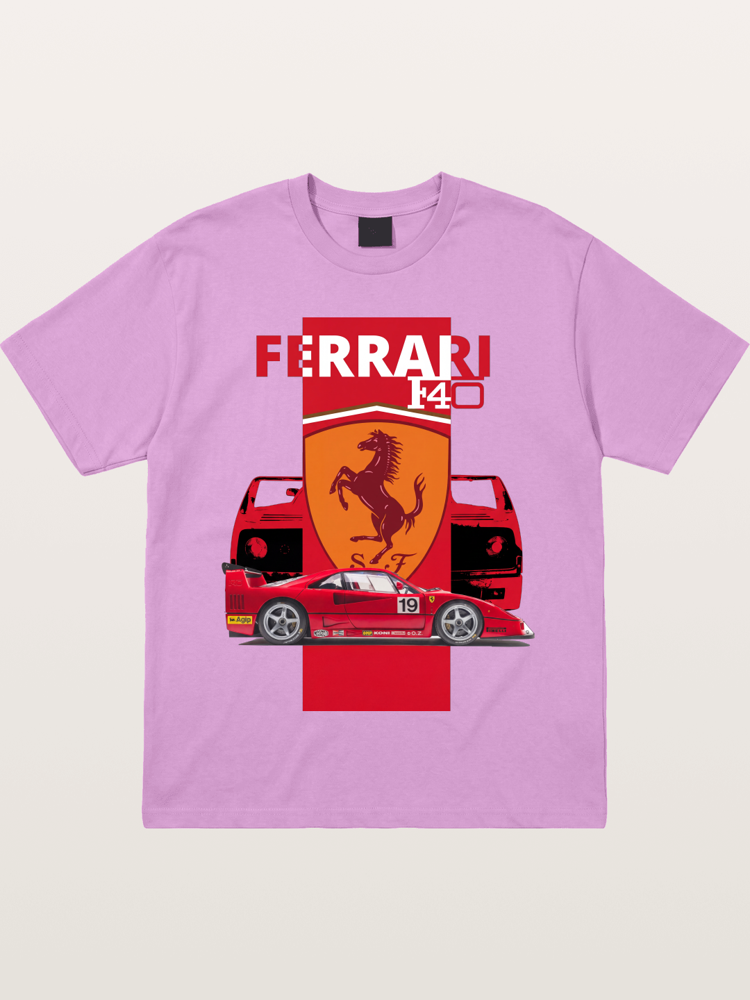Ferrari F40 Race Car Double View Gildan T-shirt