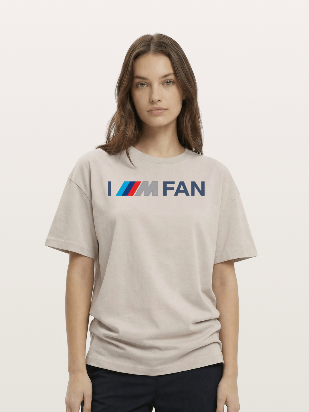 BMW M Fan Stripes Text Print Cotton T-shirt