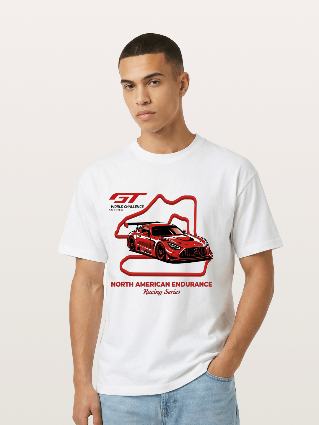 Mercedes AMG GT Race Track Art Gildan T-shirt