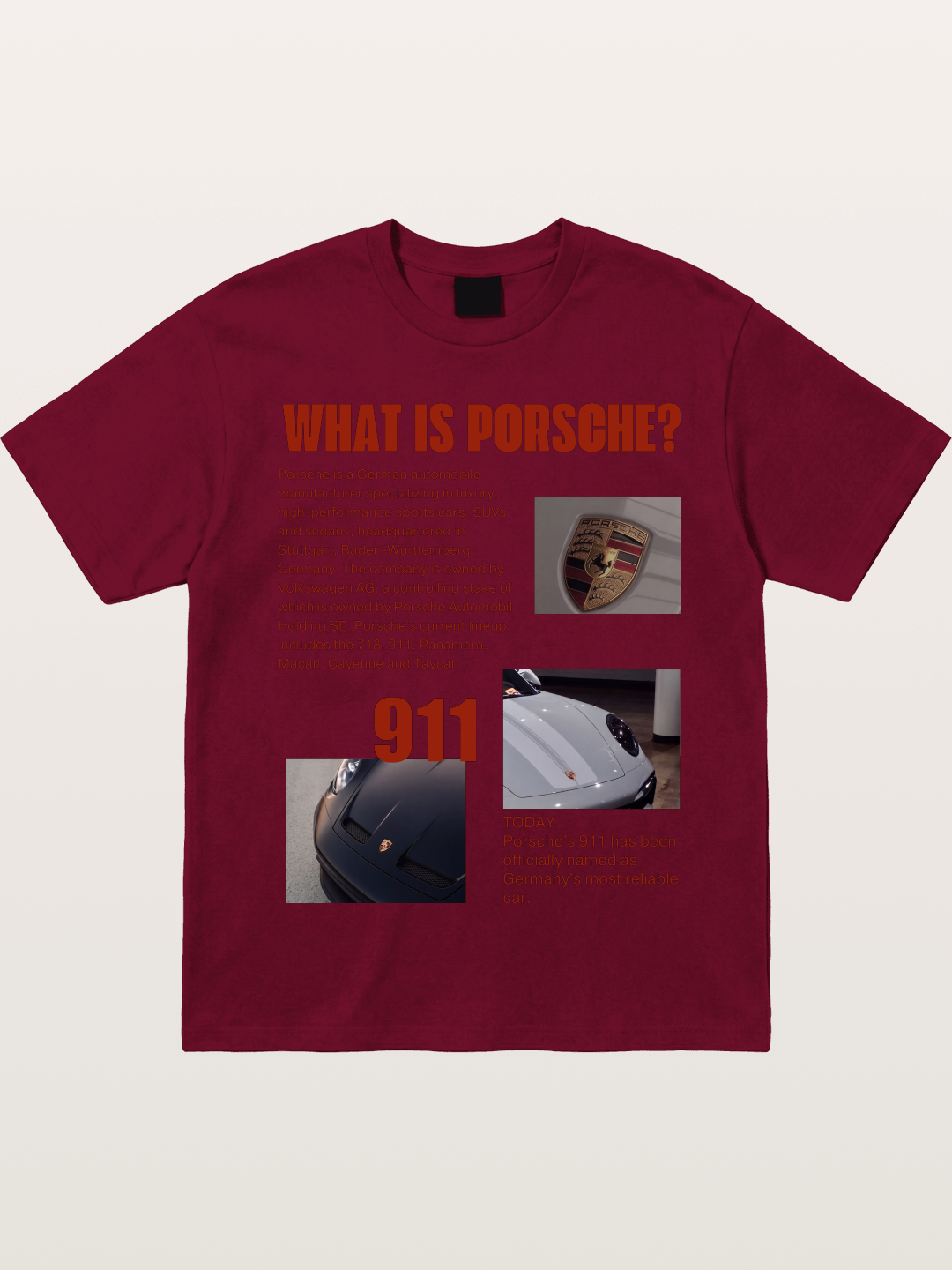 Porsche 911 Information Layout Gildan T-shirt