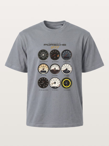 Porsche 911 Cluster Vintage Gauge Set Gildan T-shirt