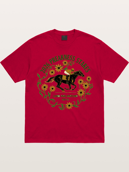 Preakness Stakes Laurel Wreath Badge Gildan T-shirt