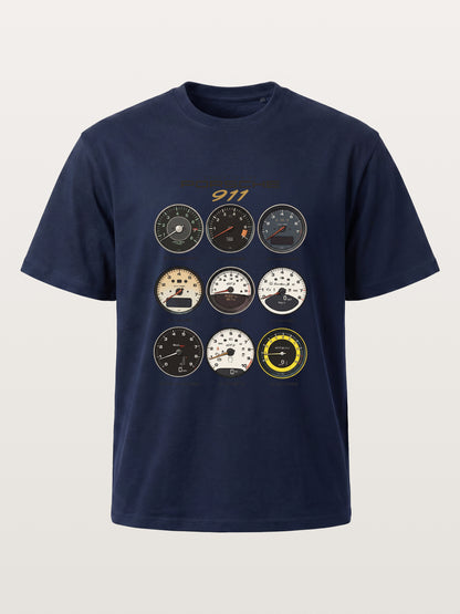 Porsche 911 Cluster Vintage Gauge Set Cotton T-shirt