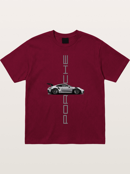 Porsche 911 Vertical Text Design Gildan T-shirt