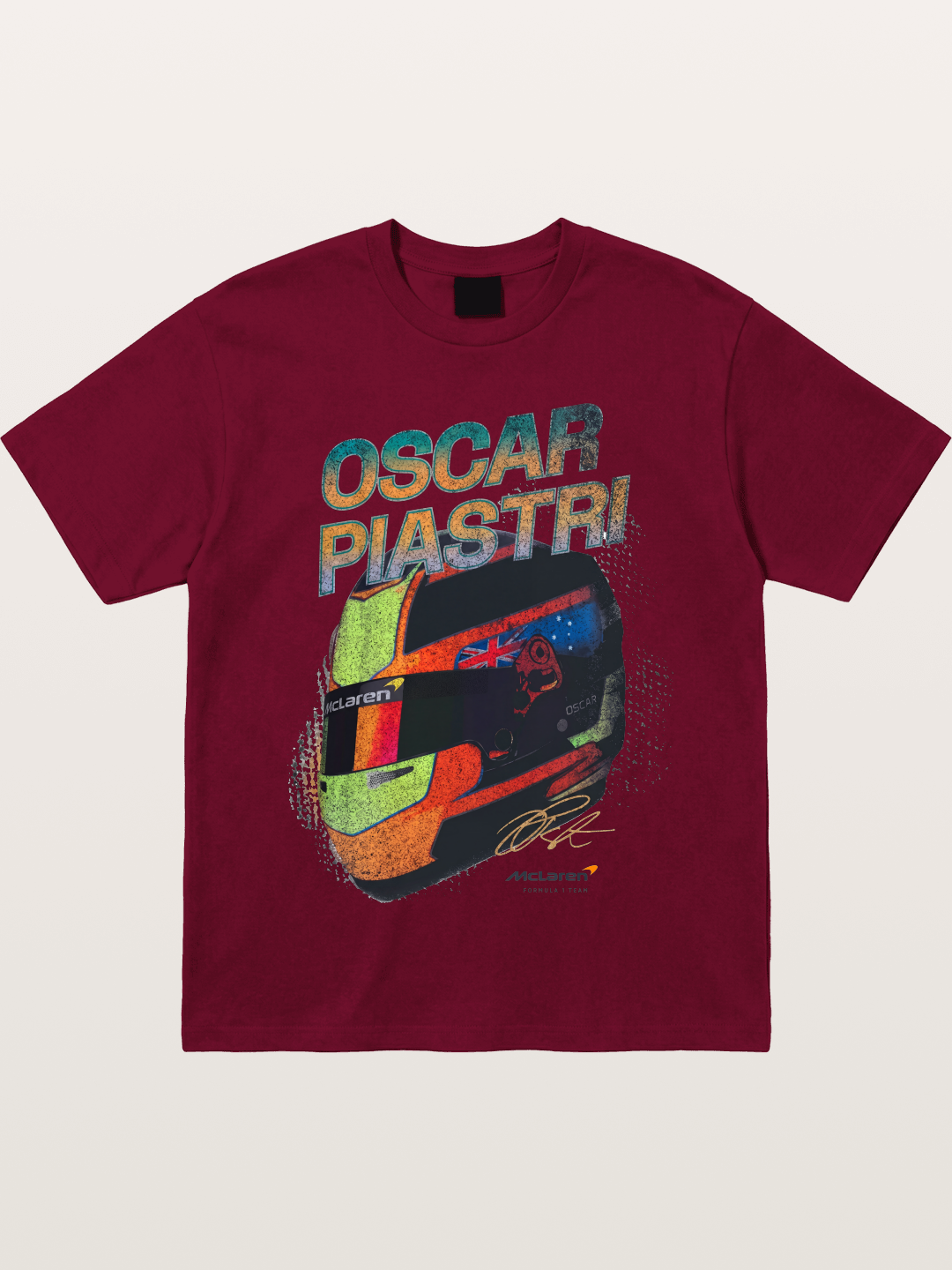 Oscar Piastri McLaren Helmet Gildan T-shirt