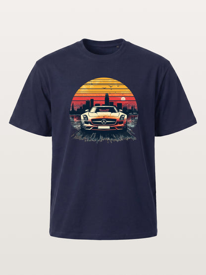 AMG Sport Car Retro Sunset Cityscape Gildan T-shirt