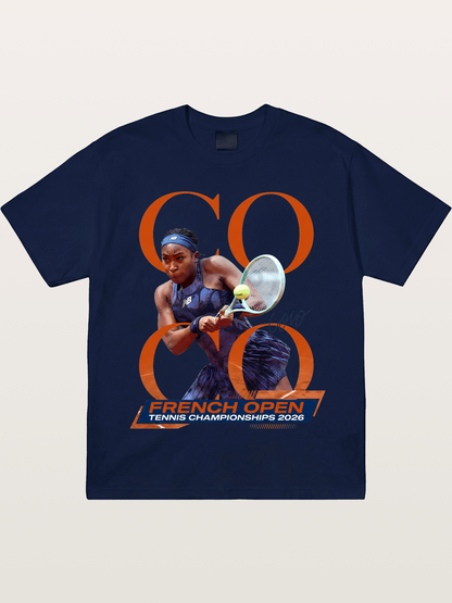 Coco Gauff French Open Portrait Gildan T-shirt