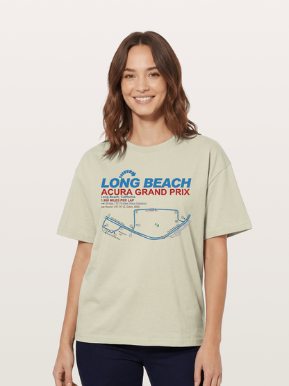 Long Beach Grand Prix Map Cotton T-shirt