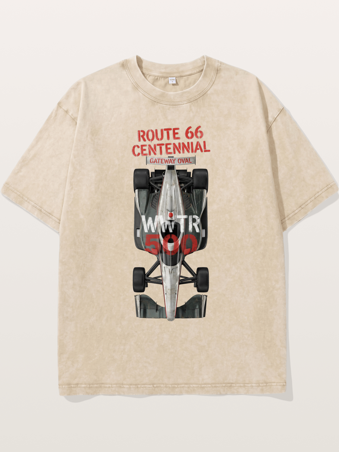 Back View Route66 IndyCar Washed T-shirt