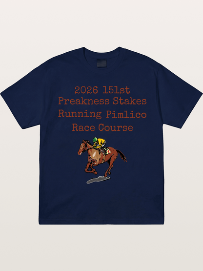 151st Preakness Yellow Silks Horse Gildan T-shirt
