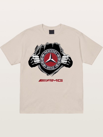 Benz Star Tear Graphic Cotton T-shirt