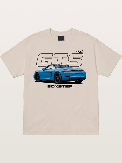 Porsche 718 Boxster GTS Print Cotton T-shirt