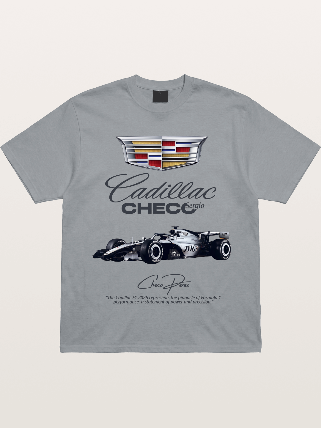 Checo Perez Cadillac F1 Print Gildan T-shirt