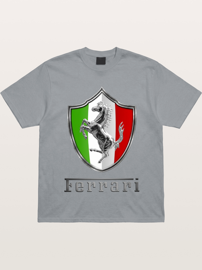 Ferrari Italian Flag Crest Gildan T-shirt