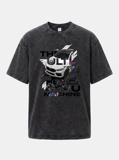 BMW M8 Tech Collage Poster Washed T-shirt