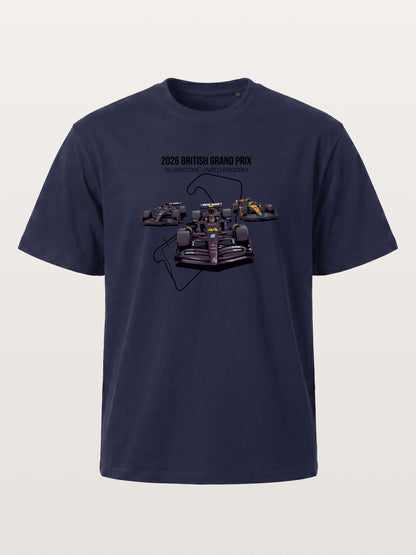 F1 Cars Silverstone Track Overlay Gildan T-shirt