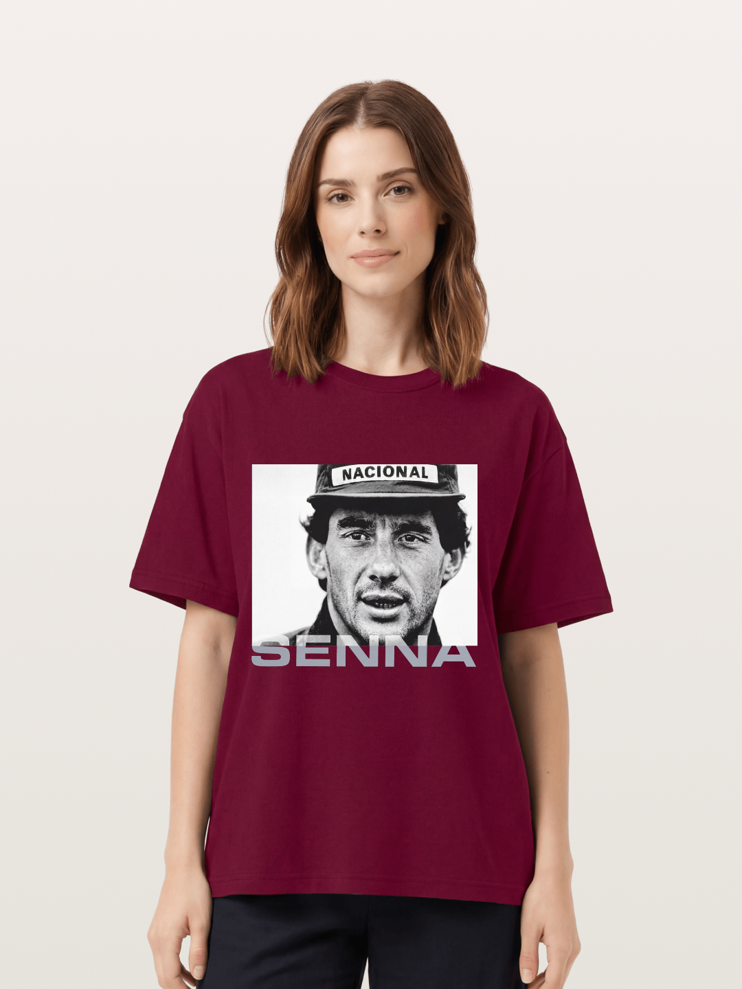 Ayrton Senna Black White Portrait Gildan T-shirt