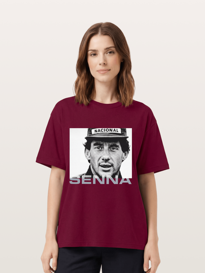 Ayrton Senna Black White Portrait Gildan T-shirt